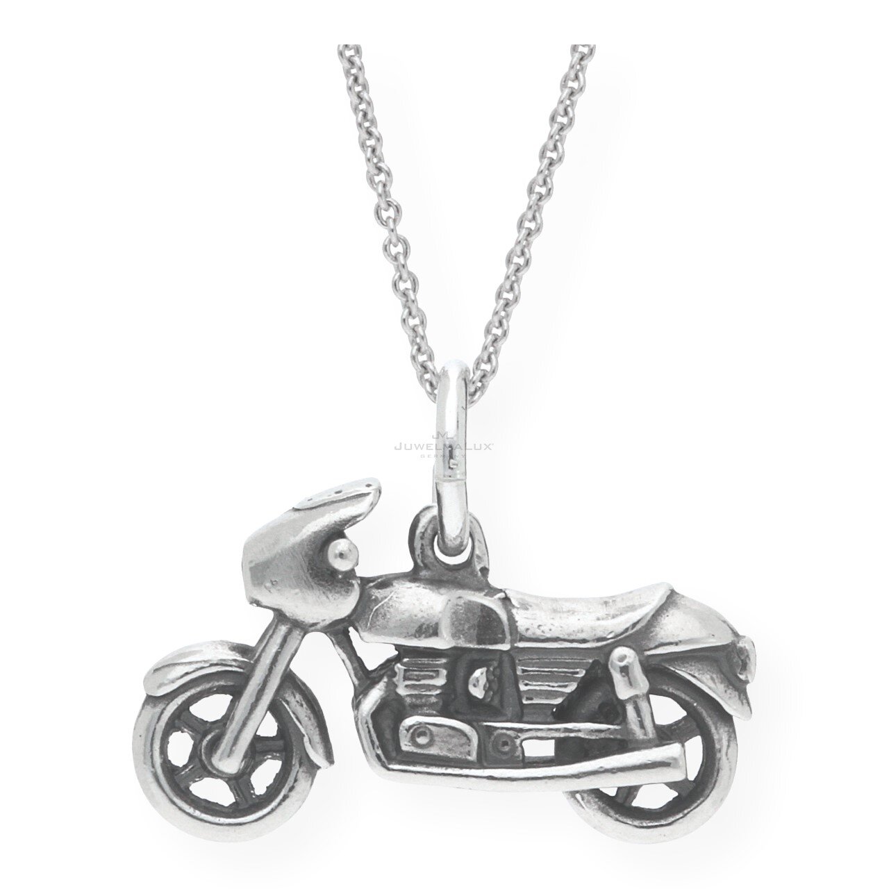 Silber Anhänger Motorrad Cross 925 Sterling Silber
