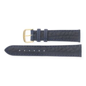 JuwelmaLux Uhrenband Rindleder blau JL38-10-0005