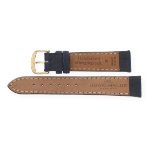 JuwelmaLux Uhrenband Rindleder blau JL38-10-0005