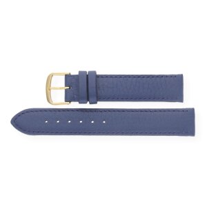 JuwelmaLux Uhrenband echtes Hirschleder blau JL38-10-0020