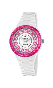 Calypso Damenarmbanduhr Kunststoff Schmucksteine K5582/2...