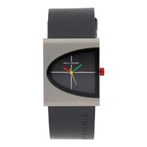 Rolf Cremer Uhr Arch 505302 Lederband, Titan, schwarz, grau