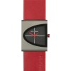 Rolf Cremer Uhr Arch 505301 Lederband, Titan, rot, schwarz