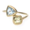 JuwelmaLux Ring 333/000 (8 Karat) Gold Blautopas & Lemonquarz JL39-07-0026 56