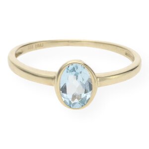 JuwelmaLux Ring 333/000 (8 Karat) Gold Blautopas JL39-07-0027