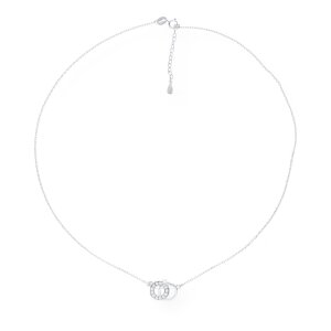 JuwelmaLux Halskette 925/000 Sterling Silber Ringe mit Zirkonia JL16-05-0124