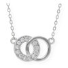 JuwelmaLux Halskette 925/000 Sterling Silber Ringe mit Zirkonia JL16-05-0124