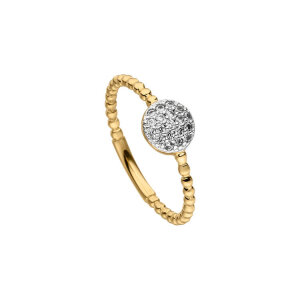 VIVENTY Damen Ring 925/000 Sterling Silber vergoldet mit...