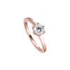 VIVENTY Damen Ring 925/000 Sterling Silber roségold plattiert mit Zirkonia 782341