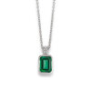 VIVENTY Halskette 925/000 Sterling Silber mit grünen Zirkonia 781192