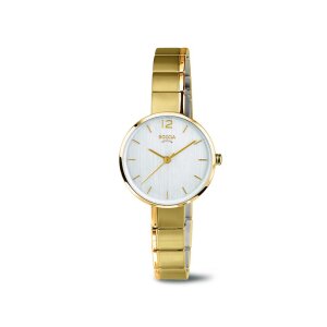 Boccia Damen Uhr 3308-03 Titan vergoldet