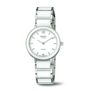 Boccia Damen Uhr 3311-01 Keramik weiß