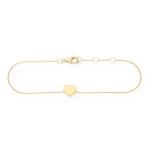 JuwelmaLux Armband 375 Gelbgold mit Herzanhänger...