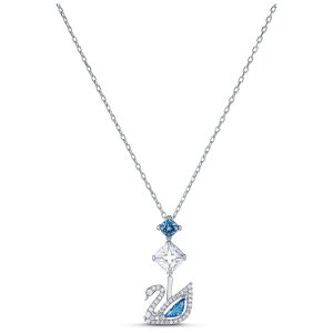 Swarovski Halskette 5530625 Dazzling Swan, blau, rhodiniert