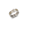 Boccia Damen Ring 0126-0255 Titan vergoldet Brillanten Größe 55