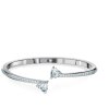Swarovski Armreif 5518814 Attract Soul Heart, weiss, rhodiniert M