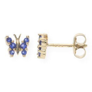 JuwelmaLux Schmetterling Ohrstecker 333 Gold mit synth...