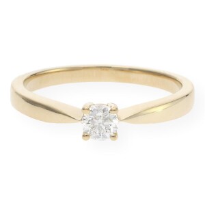 JuwelmaLux Ring 585/000 (14 Karat) Gelbgold mit Brillant JL10-07-1415 56