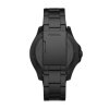 Fossil Herren Uhr FS5688 3-Zeiger, Datum, Edelstahl, schwarz