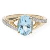 JuwelmaLux Ring 585/000 (14 Karat) Gold mit Blautopas und Brillanten JL10-07-1593