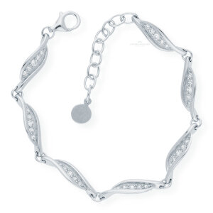 JuwelmaLux Armband 925/000 Sterling Silber synthetische...