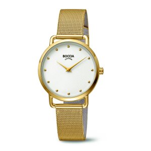 Boccia Damen Uhr 3314-06 Titan Quarz vergoldet