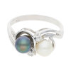Ring Weißgold 585 Diamant Akoya Zuchtperle Second Hand 25032166 getragen