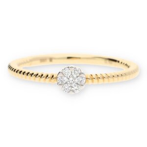 JuwelmaLux Ring 585/000 14 Karat Gold mit Brillanten...