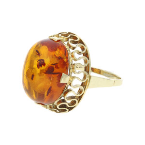 Ring Gold 585 Bernstein Second Hand 25032179 getragen