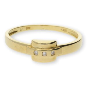 JuwelmaLux Ring Gelbgold 585er 14 Karat mit Brillanten 0,03 ct. JL13-07-0057