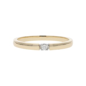 JuwelmaLux Ring 585/000 (14 Karat) Gold- und Weißgold mit Brillant JL10-07-1909 54