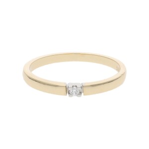 JuwelmaLux Ring 585/000 (14 Karat) Gold- und Weißgold mit Brillant JL10-07-1909 54