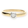 JuwelmaLux Ring 585/000 (14 Karat) Gold- und Weißgold mit Brillant JL10-07-1895