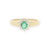 JuwelmaLux Ring 585 Gold mit Smaragd und Brillant JL10-07-1913
