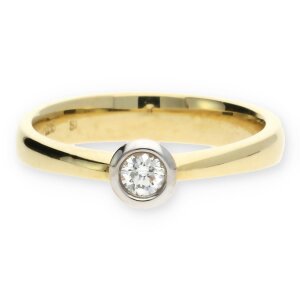 JuwelmaLux Ring 585/000 (14 Karat) Gelbgold mit Brillant...