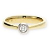 JuwelmaLux Ring 585/000 (14 Karat) Gelbgold mit Brillant JL30-07-0763 53