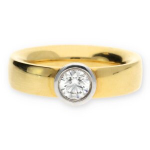 JuwelmaLux Ring 750/000 (18 Karat) Gelbgold Bicolor mit...