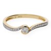 JuwelmaLux Ring 585/000 (14 Karat) Gold mit Brillant JL10-07-1922