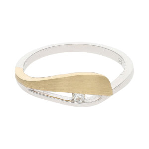 JuwelmaLux Ring 585/000 (14 Karat) Bicolor mit Brillant...