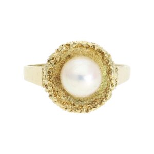 Ring 585 Gelbgold Akoyazuchtperle Second Hand 25032203...
