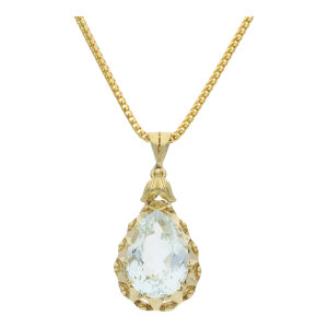 Aquamarin Anhänger 585/000 (14 Karat) aus Gold,...