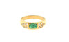 Smaragd Ring Gold 750 Brillanten Second Hand 25032261 getragen