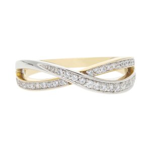 Ring Gold und Weißgold 333 Zirkonia JL10-07-1965...