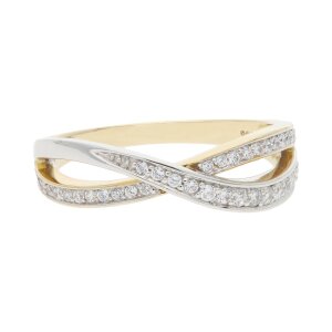 Ring Gold und Weißgold 333 Zirkonia JL10-07-1965...