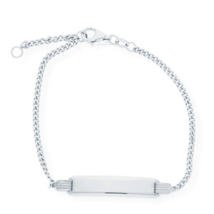 JuwelmaLux ID-Armband 925/000 Sterling Silber rhodiniert JL18-03-0254 18 cm