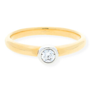 JuwelmaLux Ring 333 Gold- und Weißgold mit Zirkonia...