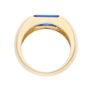 Ring 333/000 (8 Karat) Gold mit synthetischen Saphir...