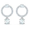 Swarovski Ohrstecker 5563278/5633835 Attract Circle, weiss, rhodiniert