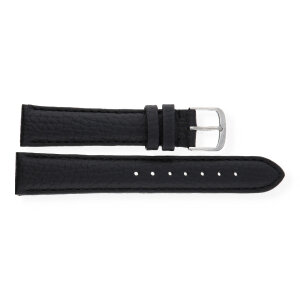JuwelmaLux Uhrband JL38-10-0067 Leder, schwarz