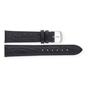 JuwelmaLux Uhrband JL38-10-0072 Leder, schwarz